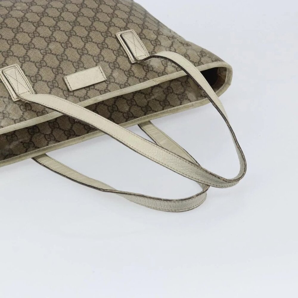 GUCCI GG Supreme Tote Bag PVC Beige 211137 Auth 156914 - Picture 8 of 16